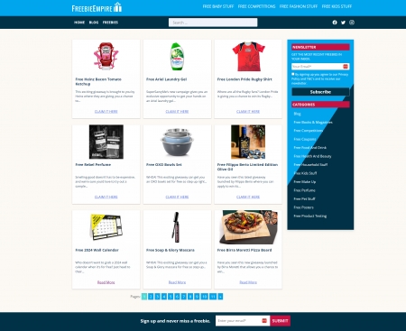 Freebie Empire Site - competitions, free samples, free stuff, freebies