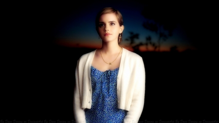 Emma Watson Night Wallflower - actrice, emma watson, night wallflower, celebrities, people, wallpaper