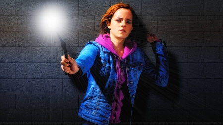 Emma Watson Wanded In Action - actrice, wanded in action, emma watson, celebrities, people, wallpaper