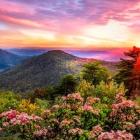 Blue Ridge Overlook Great Smoky Mountains, North Carolina