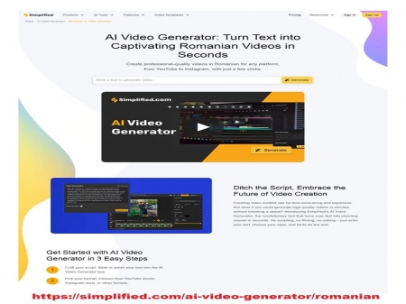 Revolutionize Your Video Content with AI Romanian Generator | Simplified - ai romanian video generator, create romanian videos from text, generate romanian video from text, generate romanian videos