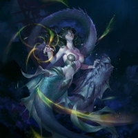 Mermaid and dragon