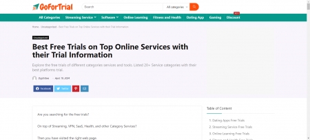 Best Free Trials on Top Online Services with their Trial Information - business, free, services, tools, trial