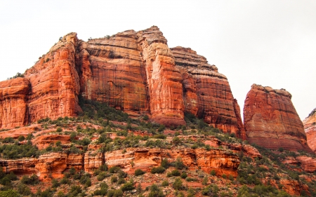Sedona, Arizona - clouds, mountain, rocks, sky, usa