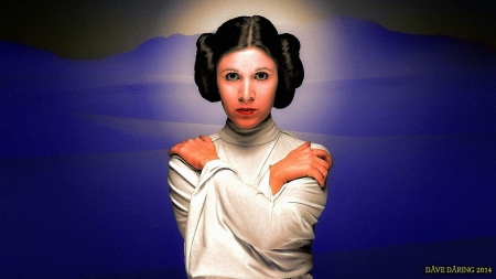 Carrie Fisher Princess Leia XLIII Paint Colour - actress, carrie fisher, celebrity, colour, paint, people, princess leia, wallpaper