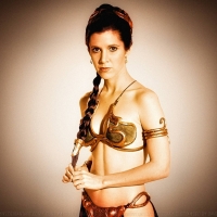 Carrie Fisher Slave Girl Princess XIII Colourized