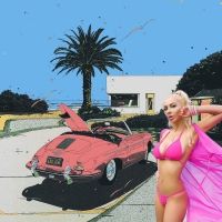 Bikini Model on a CGI Background