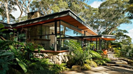 Modern house - house, modern, nature, trees