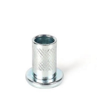 Customized hollow bright zinc plated round head inner thread knurled nut bolts, oil pipe screws