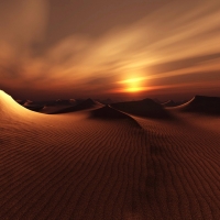 Sunset over Sand dunes