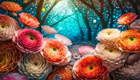 *Flowers in graphics* - Graphics, Nature, Flowers, Colorful