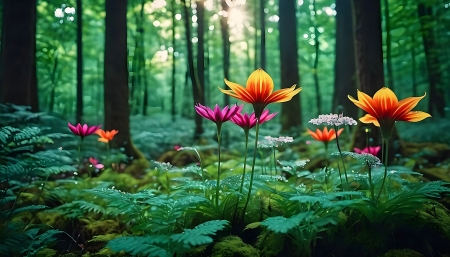 Flowers in the forest