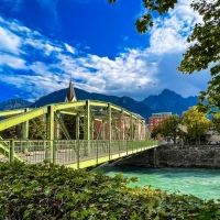 Bridge over the Isel River, Lienz, Austria