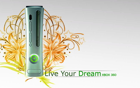 Xbox 360 - Live Your Dream - tribal drawings, xbox 360, orange, yellow, xbox