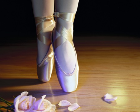 Attentive Steps - people, girl, performance, dance, roses, stage, steps, ballerina