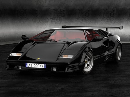 Countach In Black - countach, black, lambo, sports car