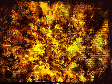 Hell Fire - abstract, hell, fire, letter, golden