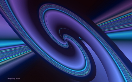 Swirly girl - fractal, teal, black, swirly girl, violet, cg, fractals, purple, dark, swirl, blue