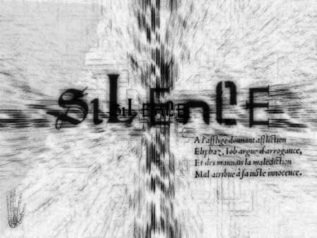 Silence - abstract, poem, 3d, silence, black and white, gothic