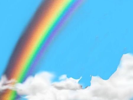 rainbowgo . jpg - rainbow, colors clouds sky