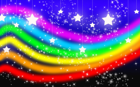 Super Rainbow Background XD by Yuni . jpg - colors, rainbow, stars, super