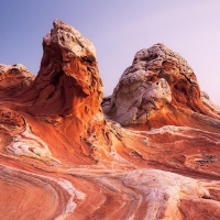 Surreal rock formations in White Pocket, Arizona