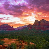 Early morning sunrise in Sedona, Arizona