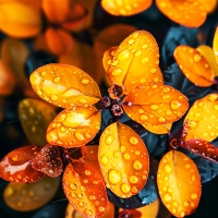 Water Drops on Leaves