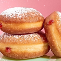 Strawberry jam donuts