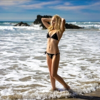 Bikini Model on Malibu Beach