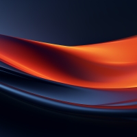 Orange Blue Abstract Waves