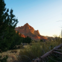 The Watchman of Zion from the Paâ€™rus trail, Utah