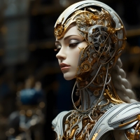 beautiful robot girl