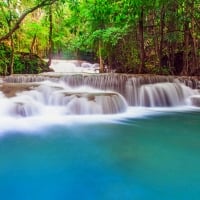 Waterfall in Kanchanaburi Province Thailand