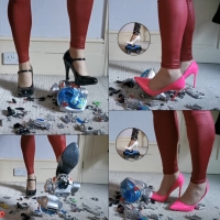 Black and Pink Heels