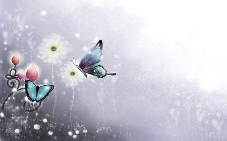 beautiful butterfly - violet - abstract, fantasy, white, amazing, beautiful, butterfly, violet, art