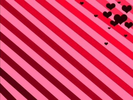 redheartandstripes. jpg - lines, pink hearts, diagnle, red