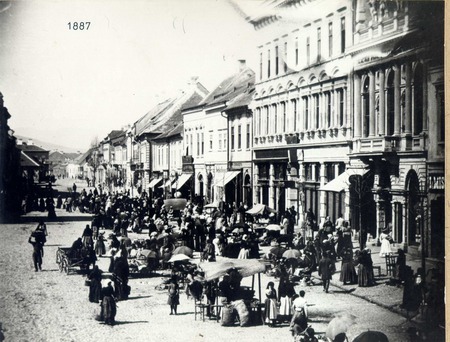 Liberty Square 1887 - romania, cities, cluj, black and white, architecture, medieval