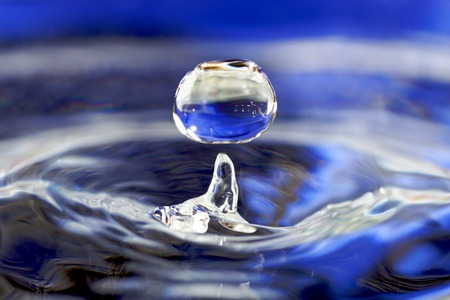 waterdrop - abstract, drop, water, blue