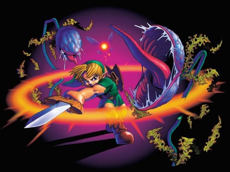 Link! - navi, link, plants, sword, fighting