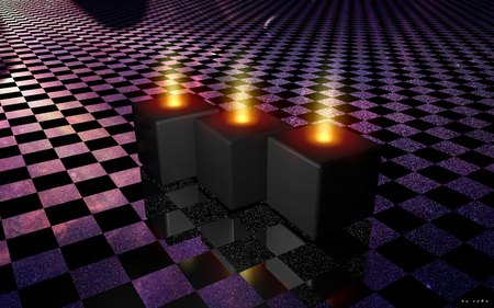 cube with blast - 3d and cg, abstract, black