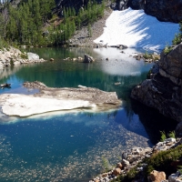 Glacial Lake beneath the east-facing side of Saint Mary's Peak in Montana