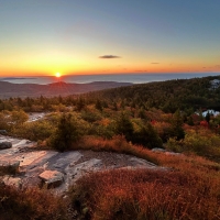 A fall sunrise in Acadia National Park, Maine