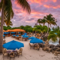 Restaurant at a tropical beach