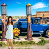 Winter Jade Posing in Bodie Ghost Town