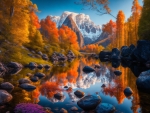 Autumn mountain stream