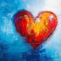 Heart Oil Painting