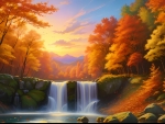 Autumn waterfall