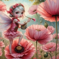 A Pink Poppy Painter