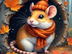 Charming Mouse in Autumn Wonderland